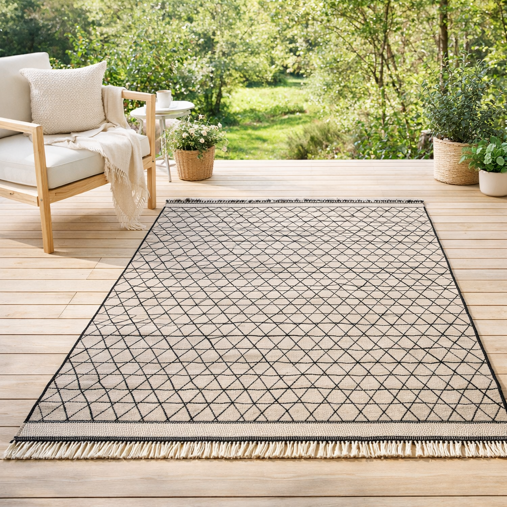 Tapis Sadar 2 outdoor Naturel 200 x 290 en situation