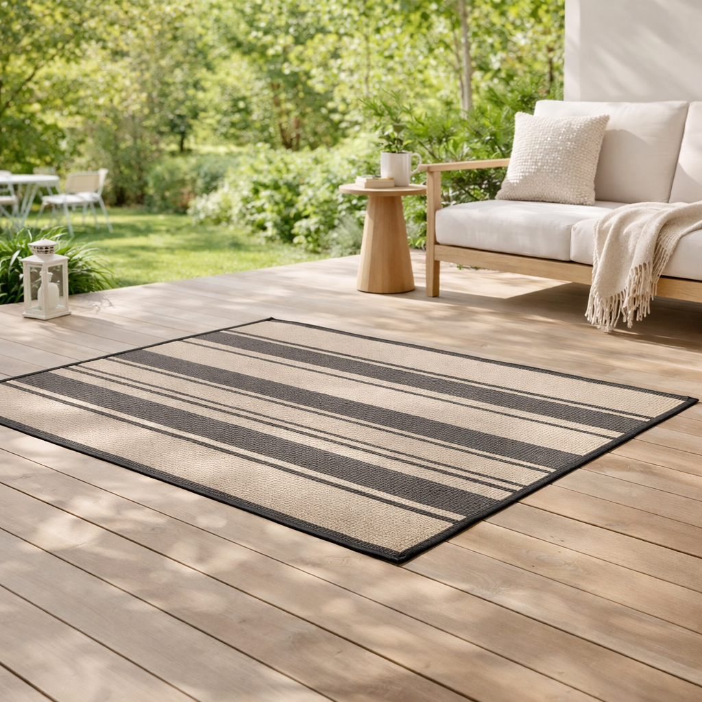 Tapis Paomia 2 outdoor Perle 60 x 110 en situation