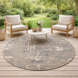 Tapis Catania 2 outdoor Gris Diamčtre 160 cm en situation