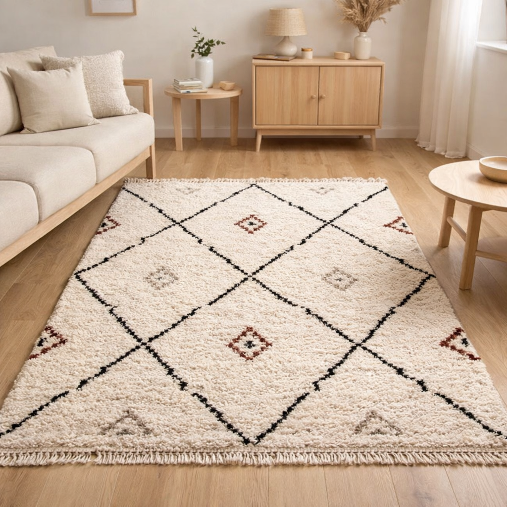 Tapis Elias 2 Naturel 160 x 230 x 3 cm en situation