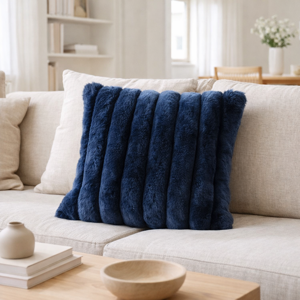 Coussin Alice Marine 45 x 45 en situation