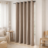 Rideau uni Fara Taupe 135 x 280 en situation