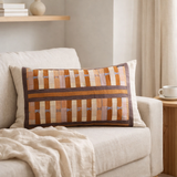 Coussin imprimé Taho Cuivre 40 x 65 en situation