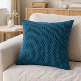 Coussin recyclé Maia Indigo 45 x 45 en situation