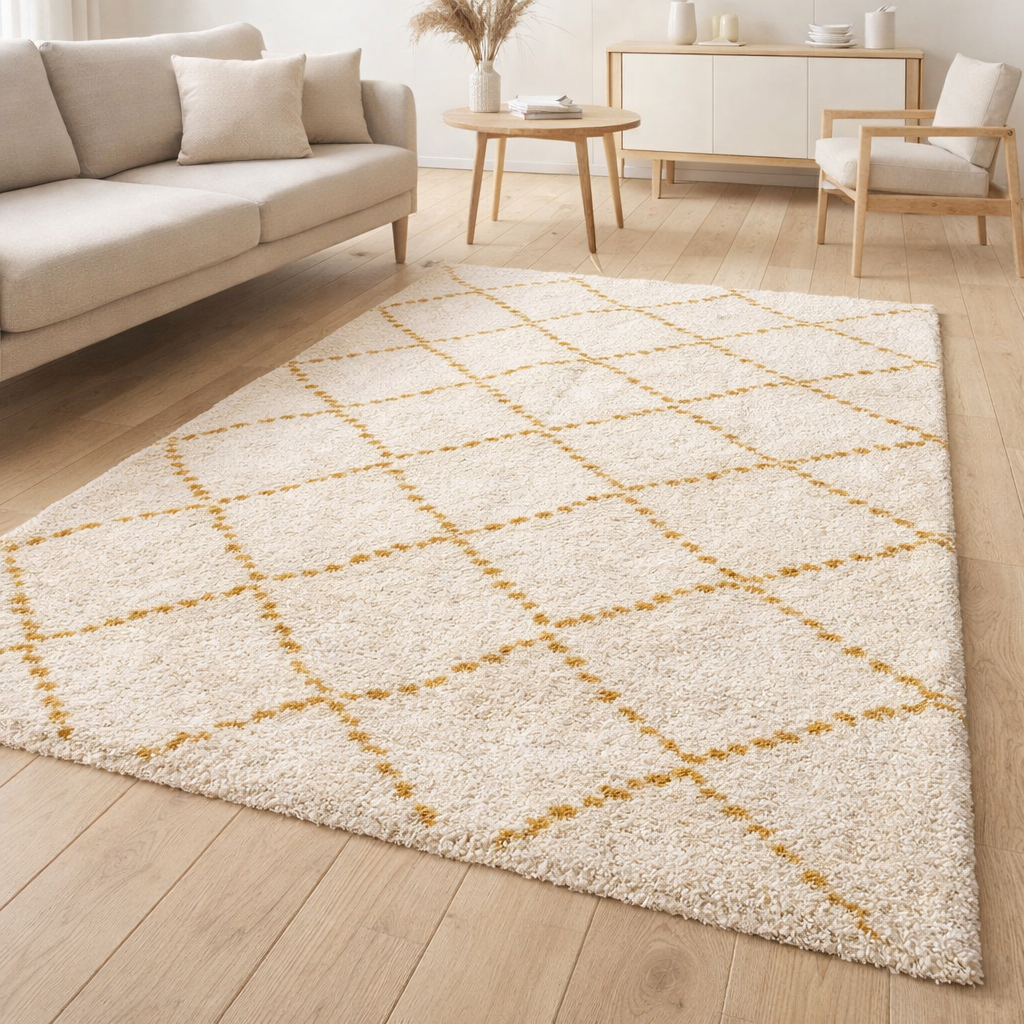 Tapis Casablanca 2 Curry 160 x 230 x 3 cm en situation