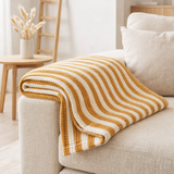 Plaid Calista Safran 137 x 180 en situation
