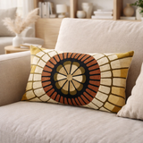 Coussin brodé Zeno Multico 30 x 50 en situation