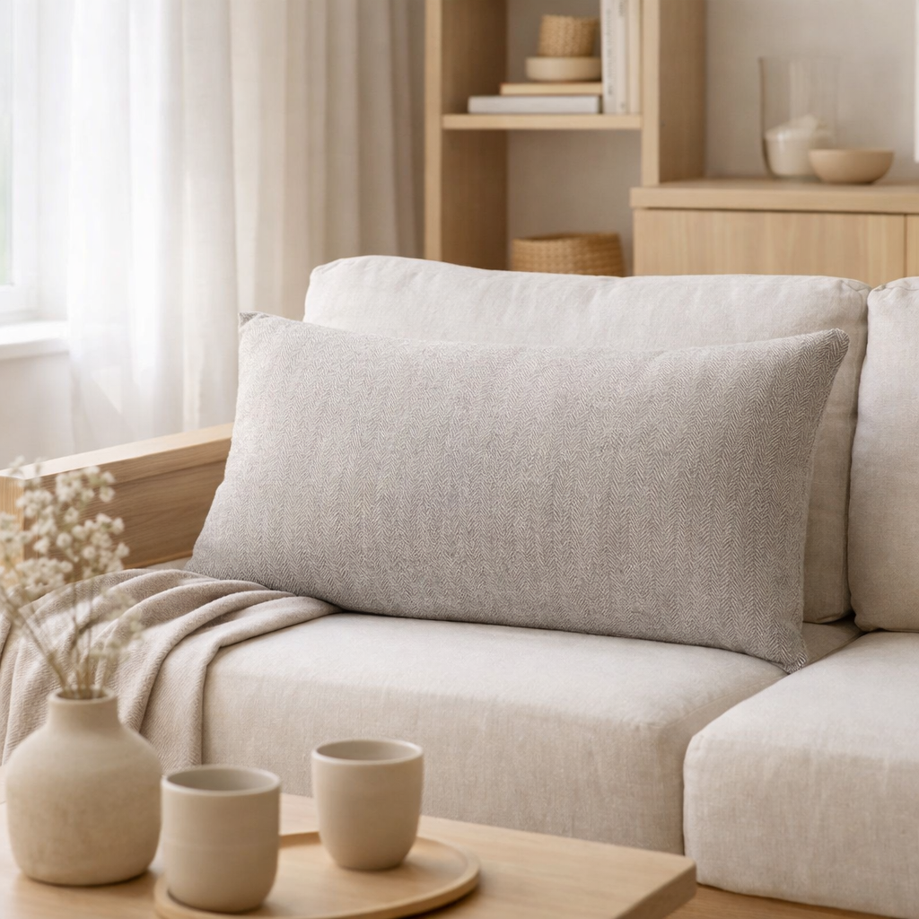 Coussin Carina Perle 40 x 65 en situation