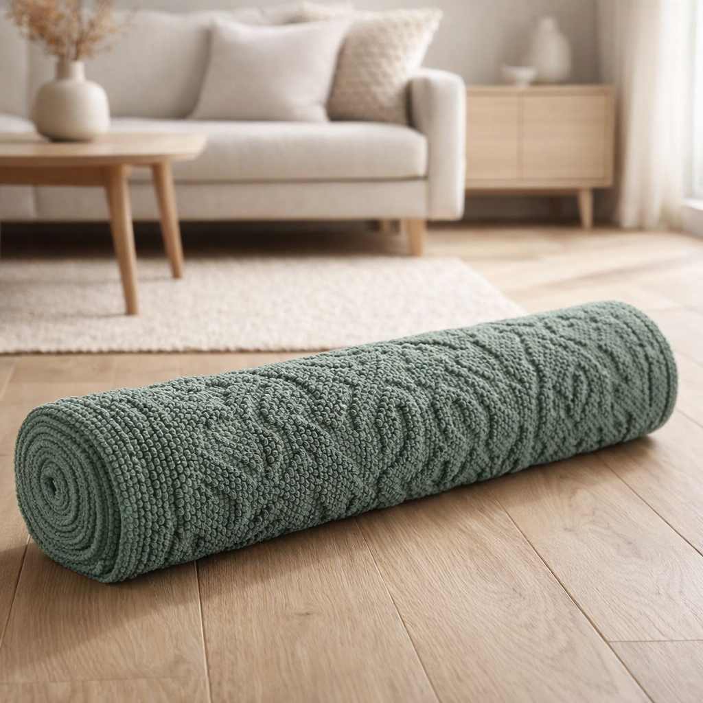 Tapis de bain Gilda Thym 54 x 64 en situation
