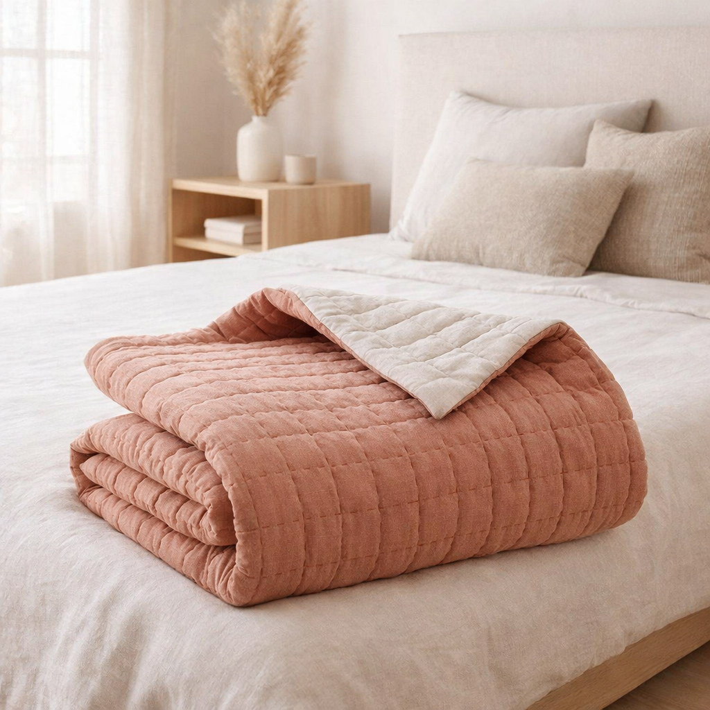 Jeté Cambra Terracotta 240 x 260 en situation