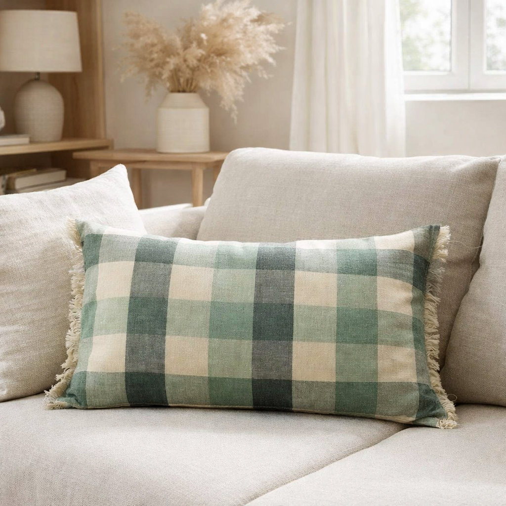 Coussin imprimé Kate Thym 40 x 65 en situation