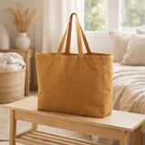 Sac shopping recyclé Grace Cannelle 35 x 40 x 15 en situation