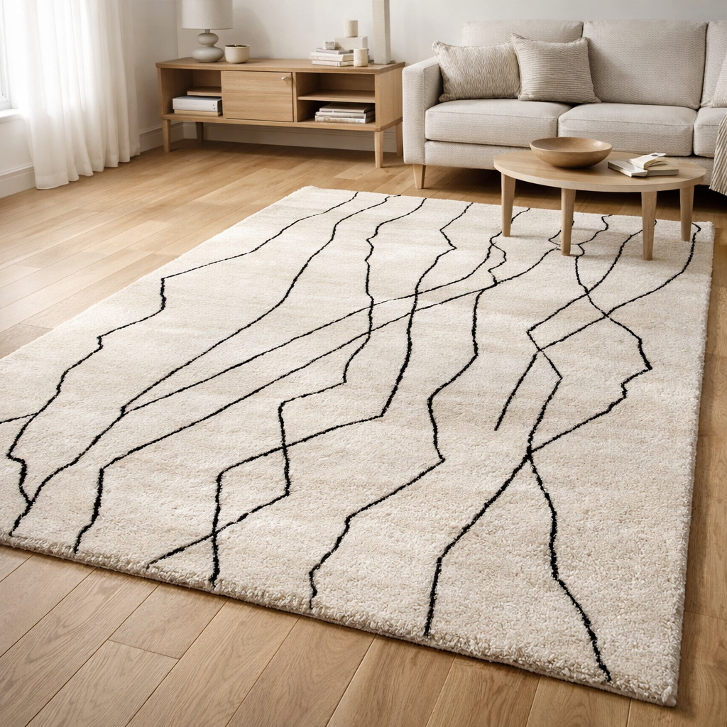 Tapis Luce Neige 200 x 290 x 2 cm en situation