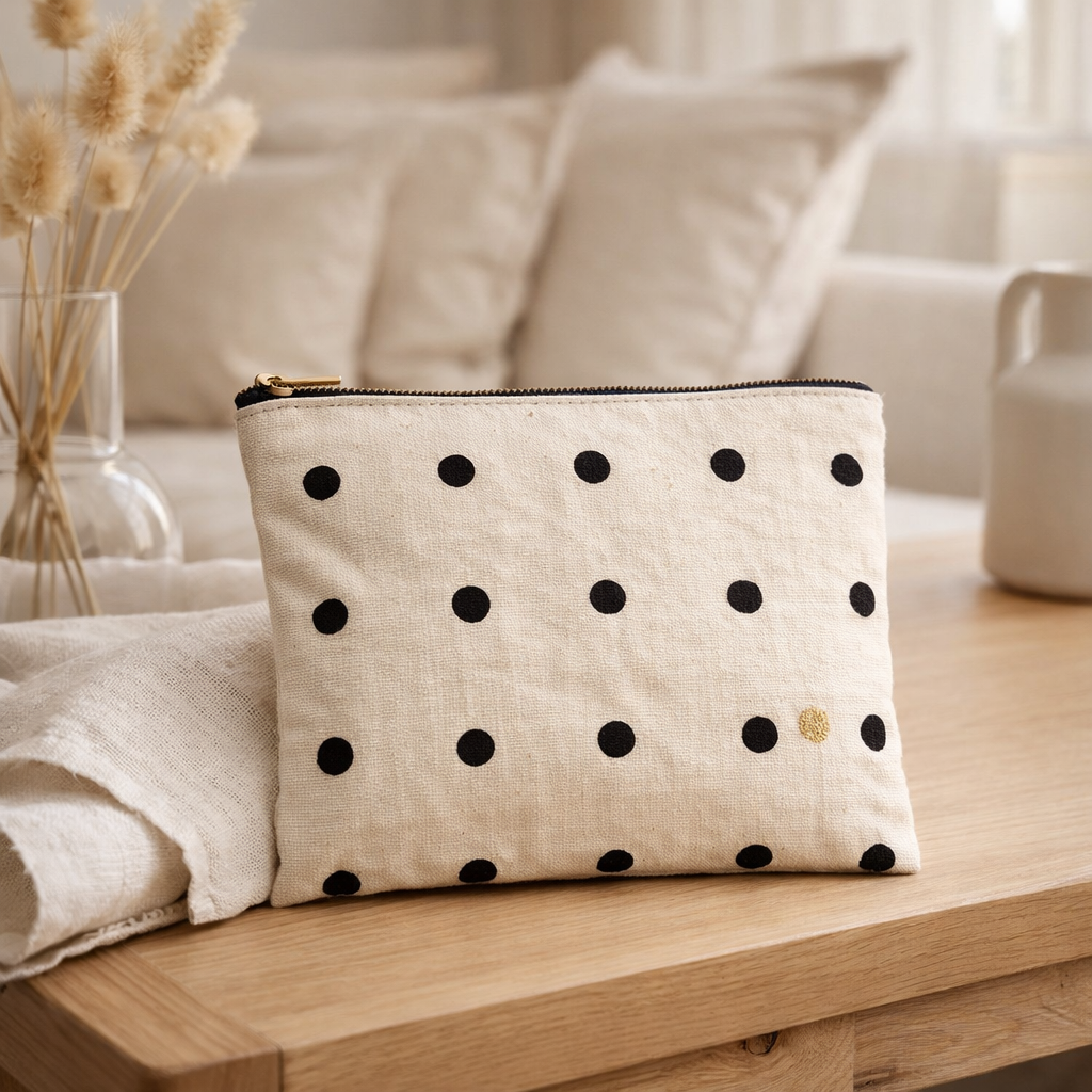 Pochette Mio Ecru M 14 x 19 x 1 en situation