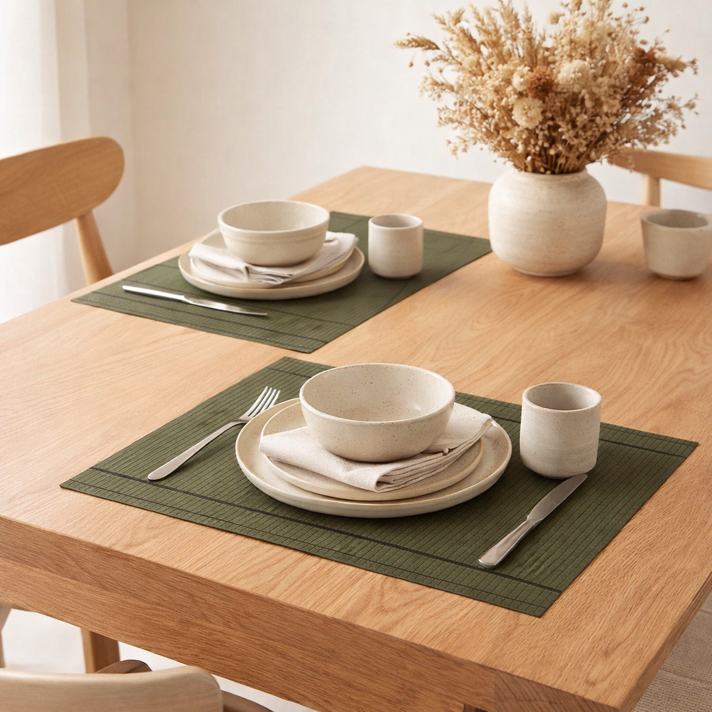 Lot de 2 sets de table Léonie Mousse 40 x 50 en situation