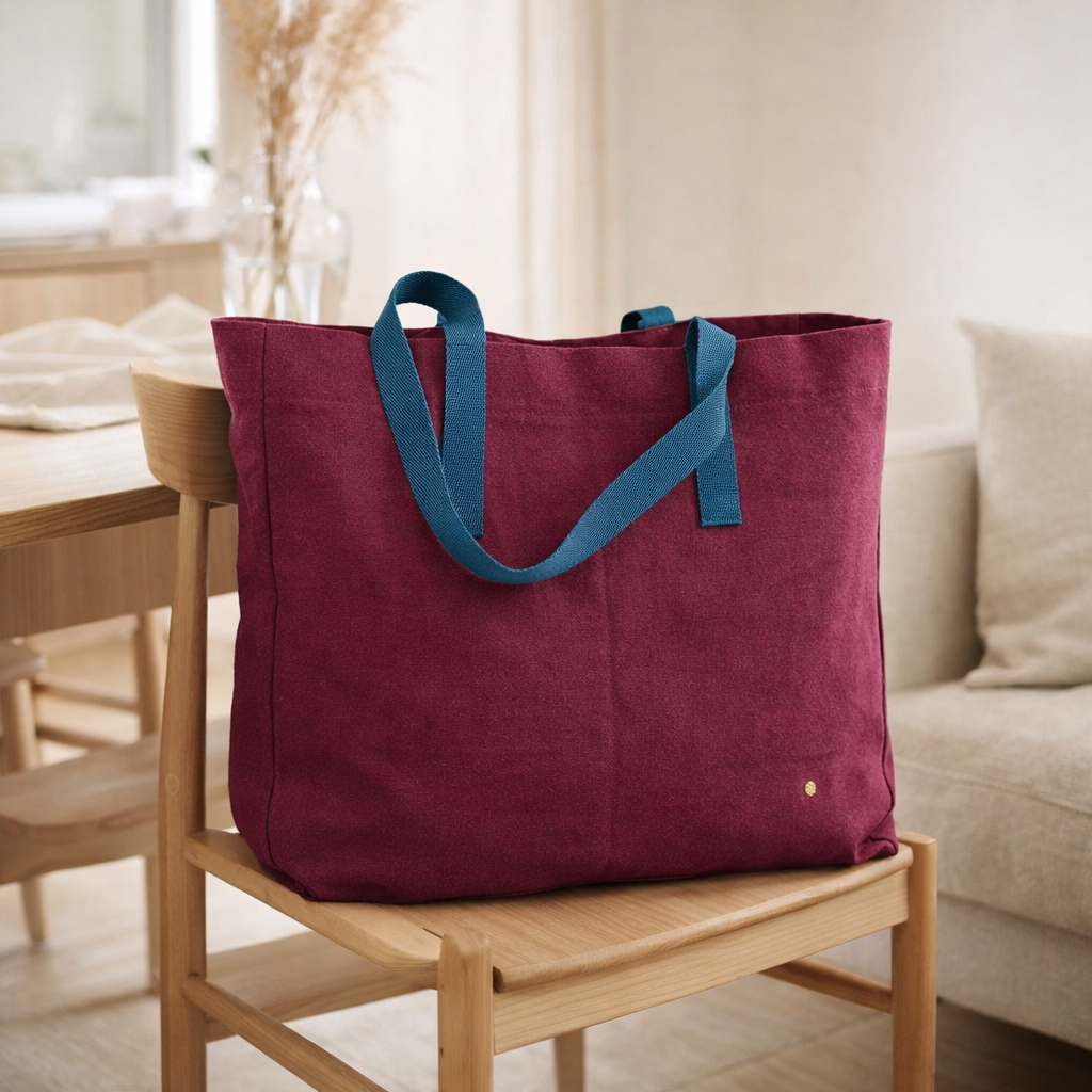Sac Cabas Iona Wine 38 x 46 x 18 en situation