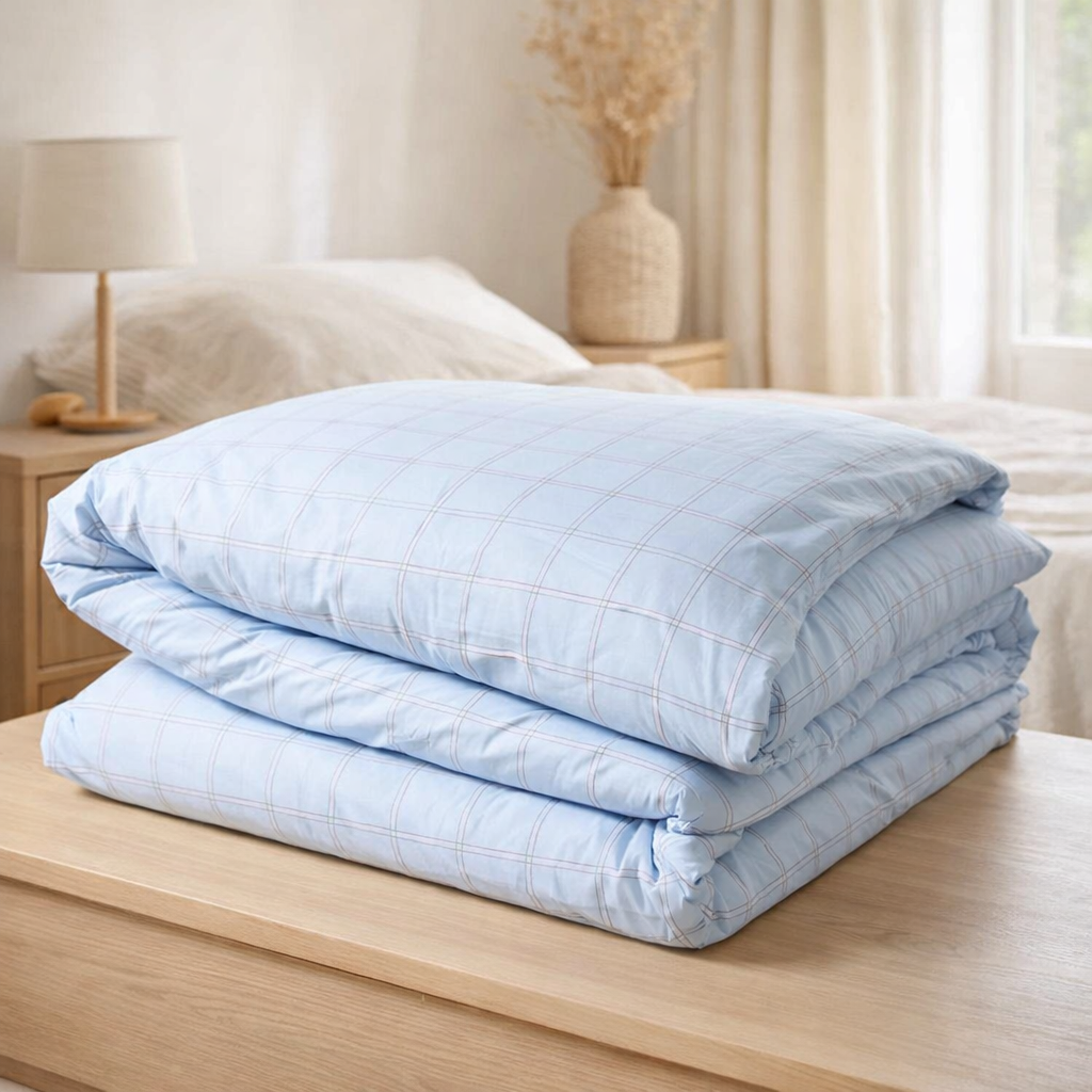 Housse de couette Chloé Ciel 240 x 260 en situation