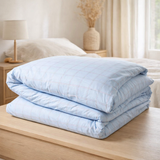 Housse de couette Chloé Ciel 240 x 260 en situation