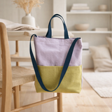 Sac my city Tricolo Lilas ananas 37 x 35 x 9 en situation