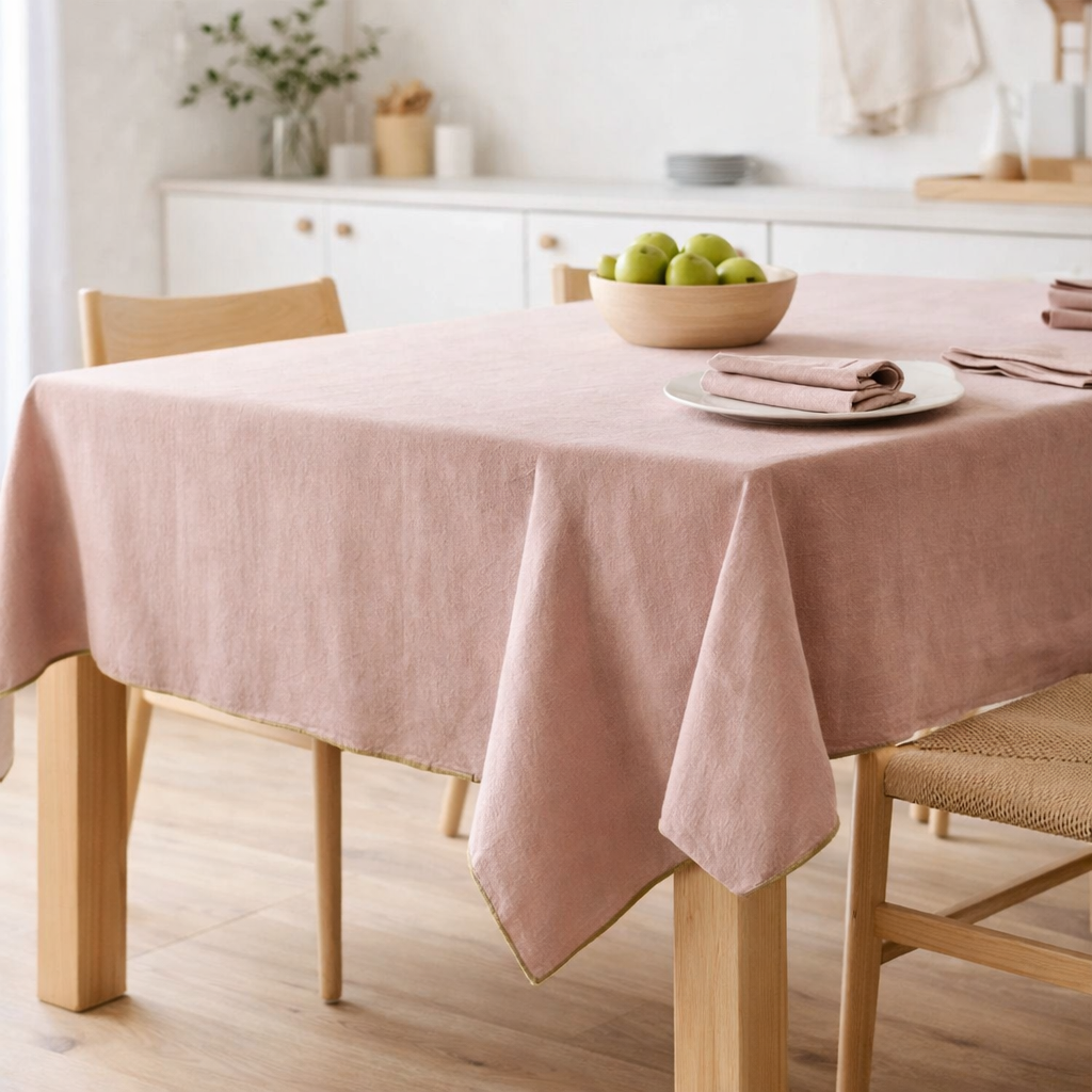 Nappe recyclée Grace Parme 170 x 300 en situation