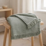Serviette de toilette Luna Détox green 100 x 50 en situation