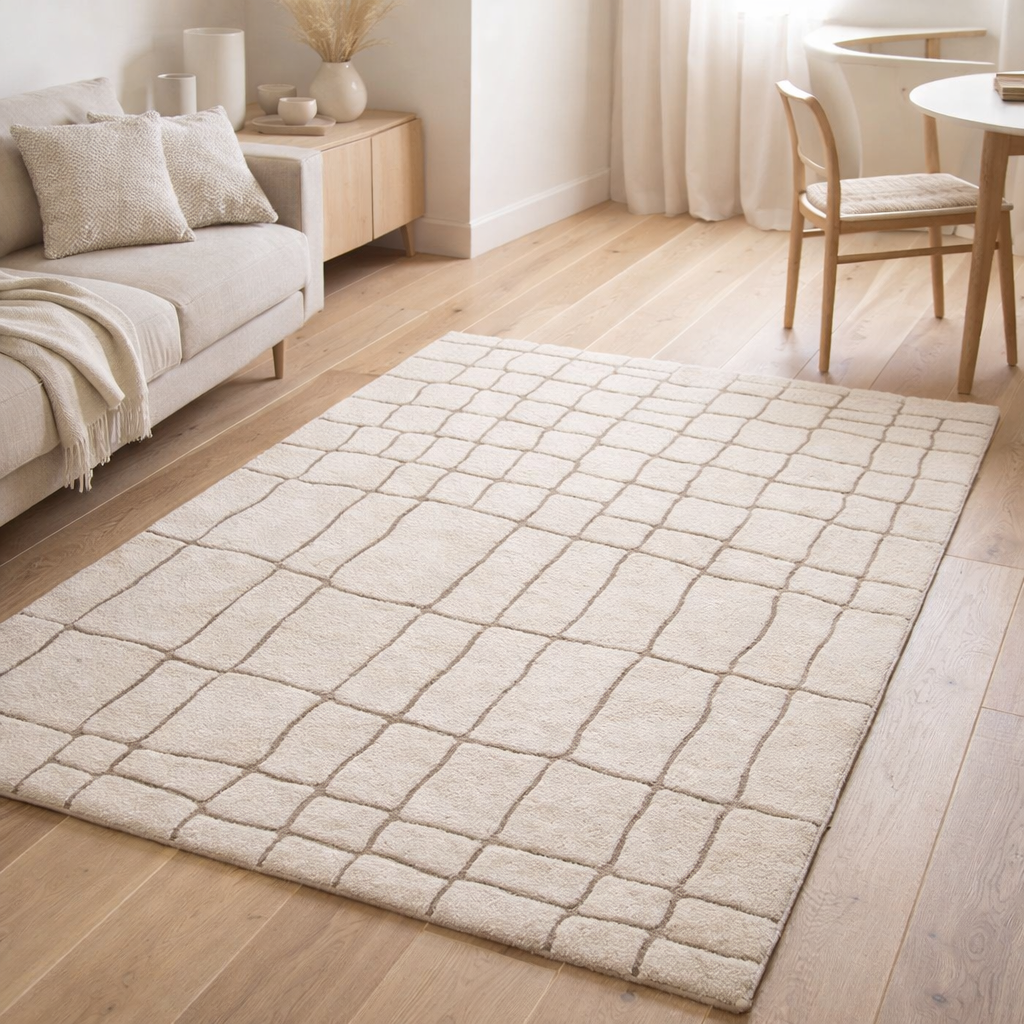 Tapis Sofiane Naturel 160 x 230 x 1 en situation