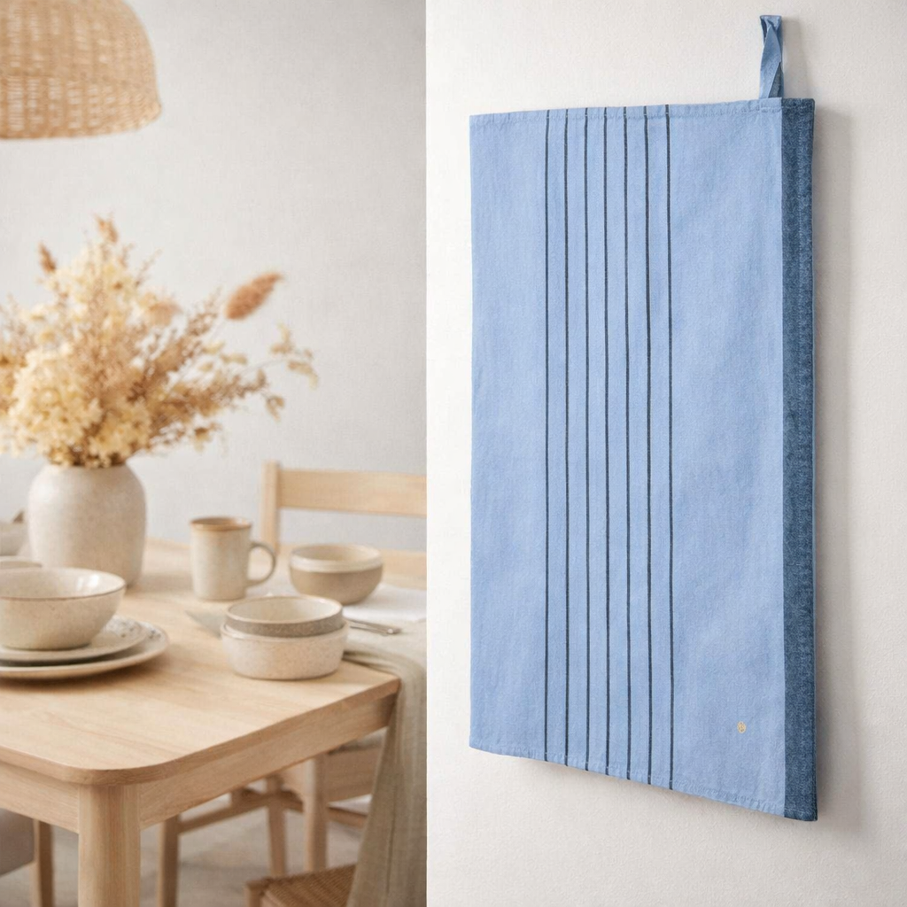 Torchon Piero Bluetiful 70 x 50 en situation