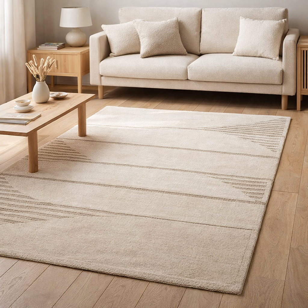 Tapis Coty Naturel 160 x 230 x 1 cm en situation