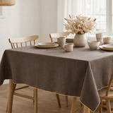 Nappe recyclée Grace Café 140 x 250 en situation