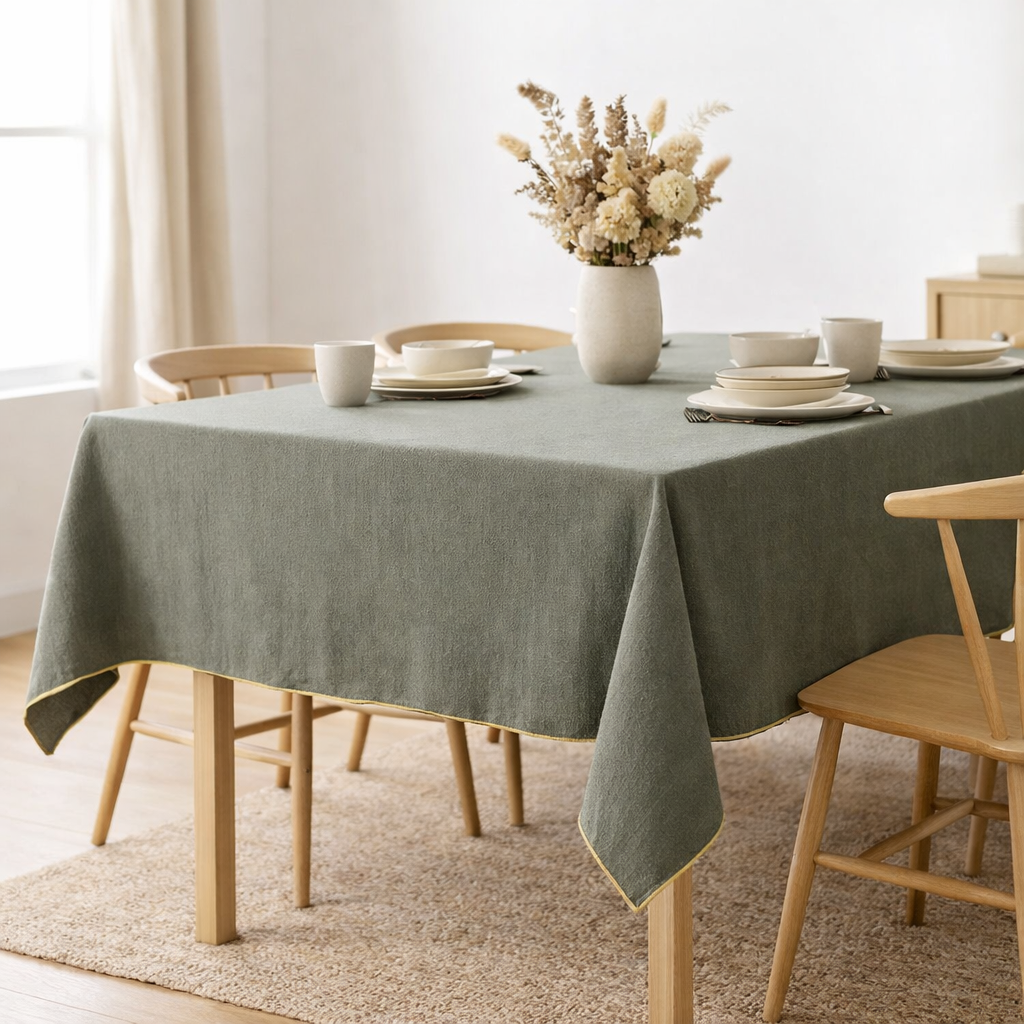 Nappe recyclée Grace Forêt 170 x 300 en situation