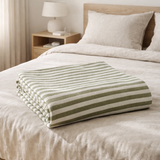 Jeté Calista Olive 180 x 260 en situation