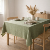 Nappe recyclée Grace Matcha 140 x 250 en situation