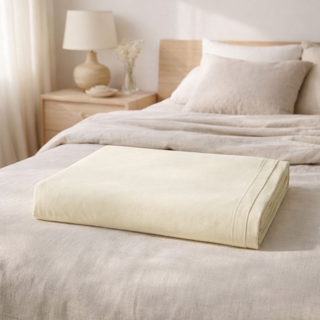 Drap plat Céleste Vaniglia 260 x 310 en situation