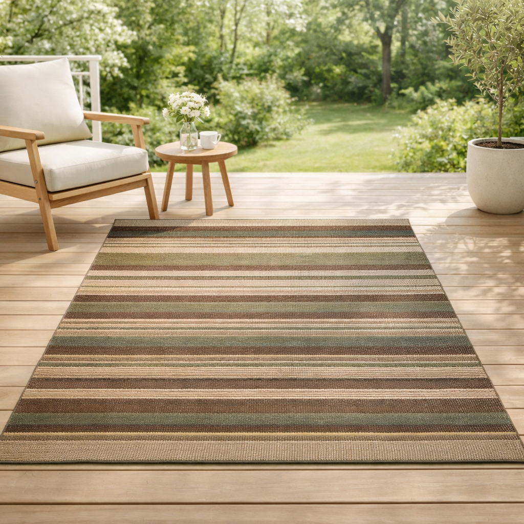 Tapis Paulina outdoor Naturel 160 x 230 x 1 en situation