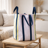 Sac maxi Poppins Tricolo Lilas ananas 48 x 33 x 33 en situation