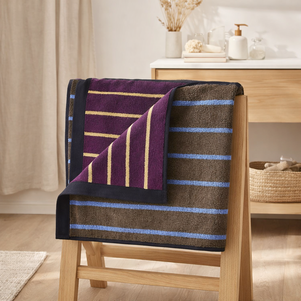Maxi drap de bain Charly Potatoes 100 x 160 en situation