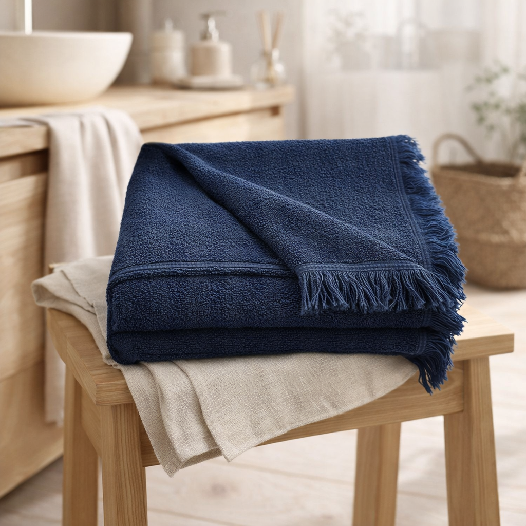 Serviette de toilette Luna Midnight 50 x 100 en situation