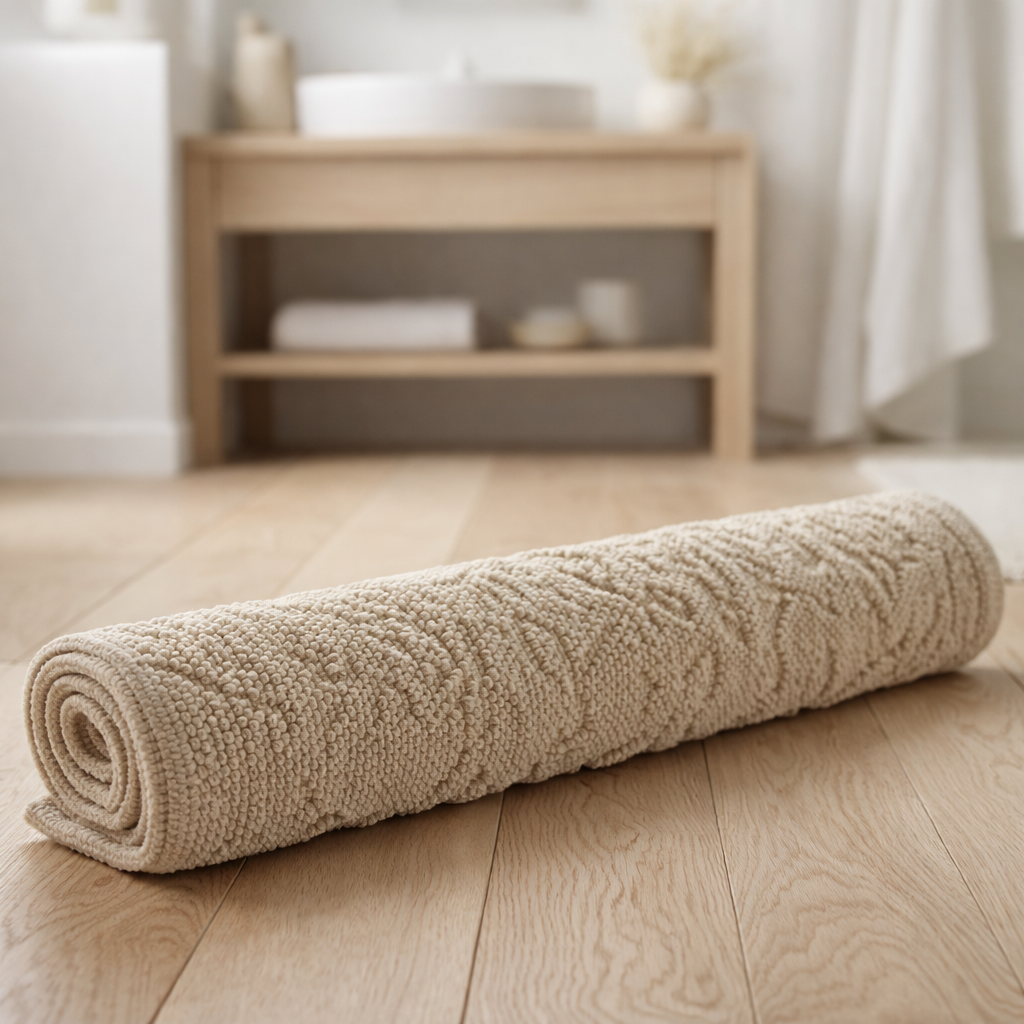 Tapis de bain Gilda Lin 54 x 64 en situation