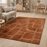 Tapis recyclé Marla Terracotta 200 x 290 en situation