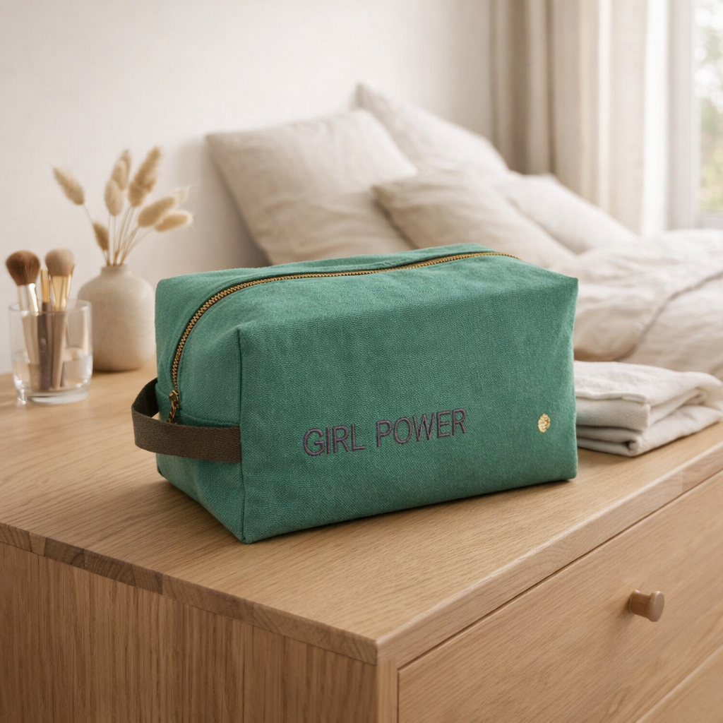 Trousse cube Girl Power Détox 14 x 22 x 11 en situation
