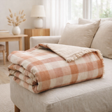 Plaid imprimé Kate Terracotta 135 x 200 en situation