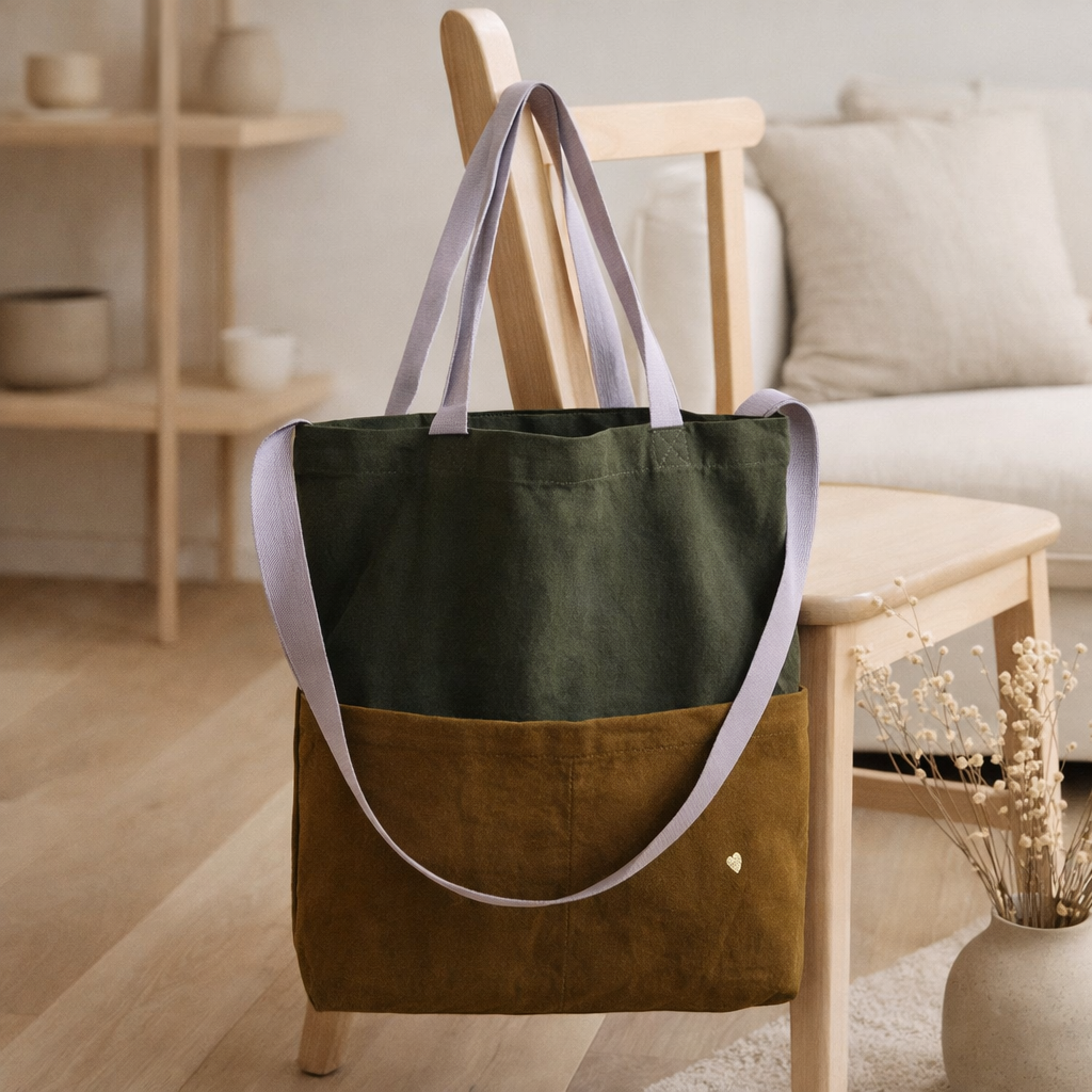 Sac my city Tricolo Kale nuts 37 x 35 x 9 en situation