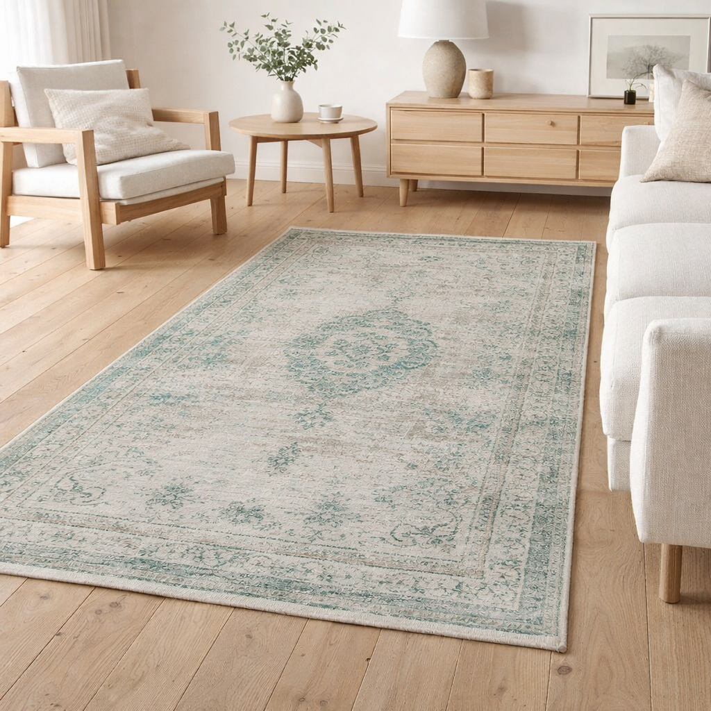 Tapis Eco - Jade Oyster - Tapis vert en situation