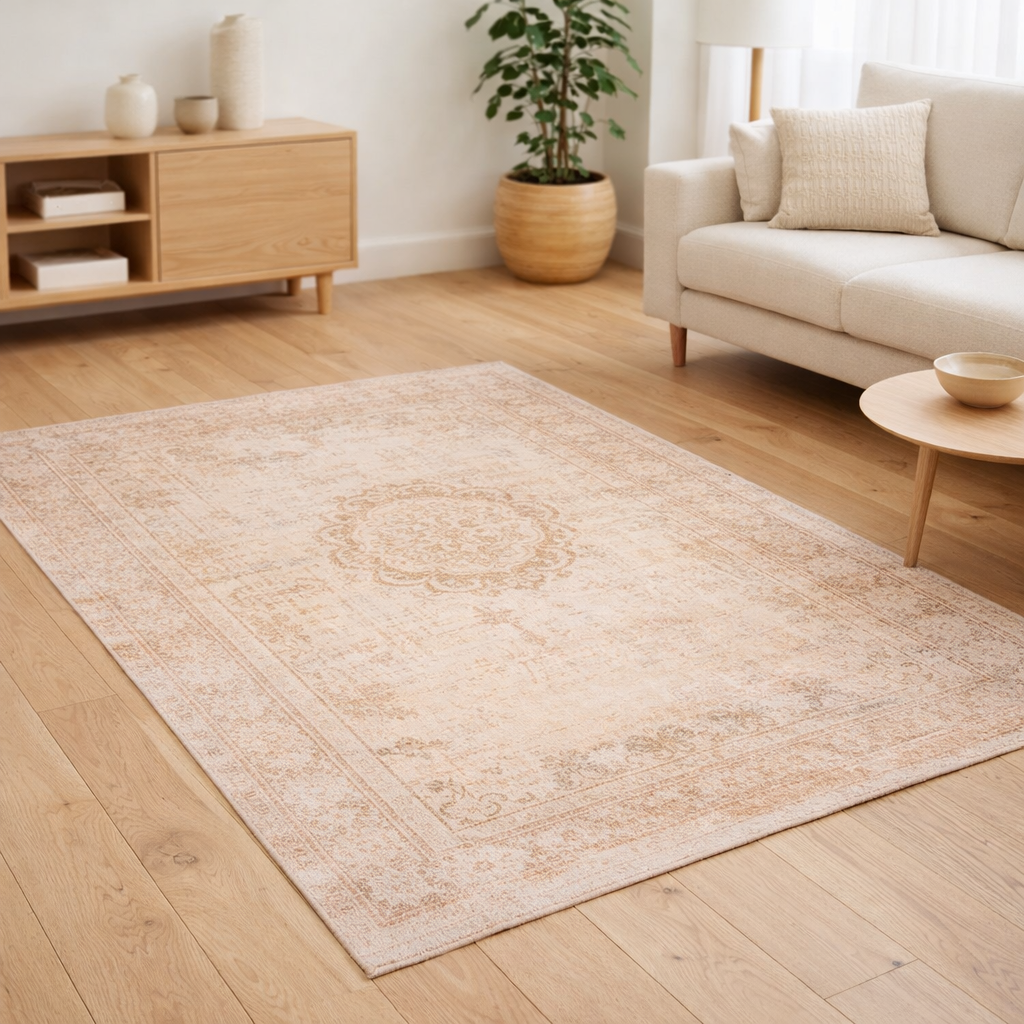 Tapis Eco - Saumon - Tapis marron en situation