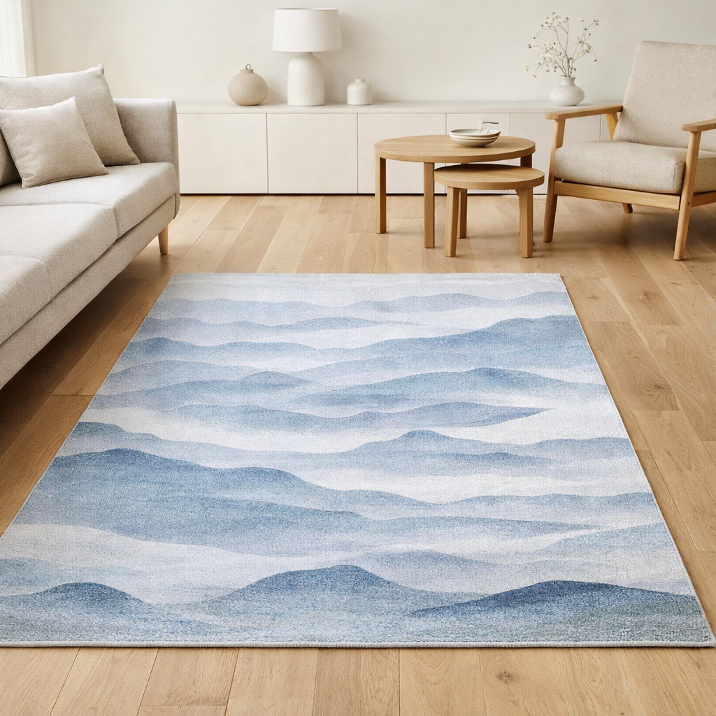 Tapis Eco - Hiver - Tapis bleu en situation