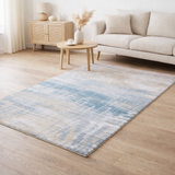 Tapis Eco - Long Island Bleu - Tapis gris et bleu en situation