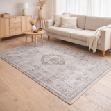 Tapis Eco - Gris Ebène - Tapis marron et gris en situation