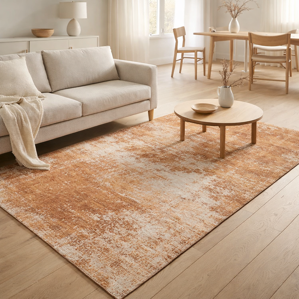 Tapis Eco - Mars - Tapis orange en situation