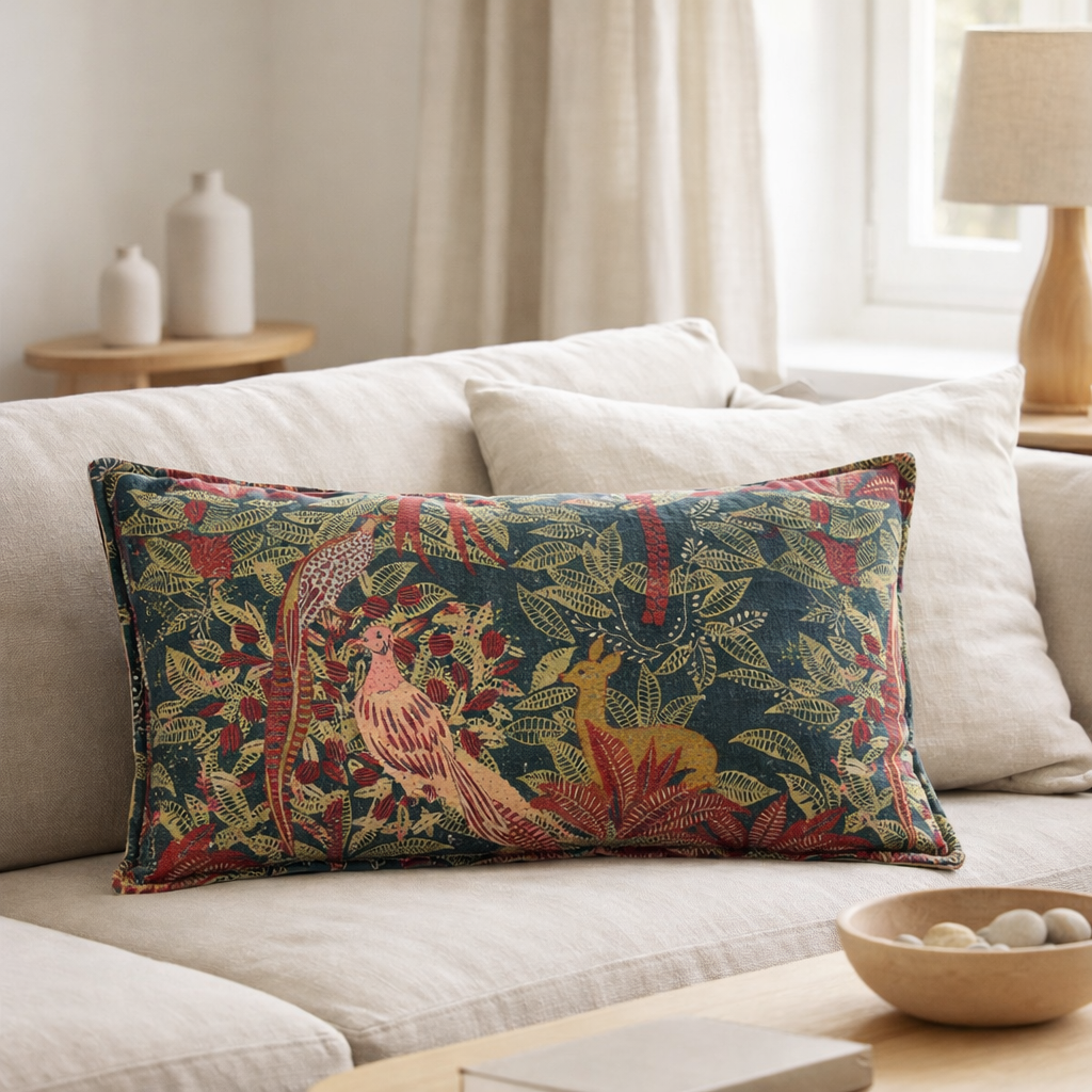 Coussin imprimé Ewan Multico 40 x 65 en situation