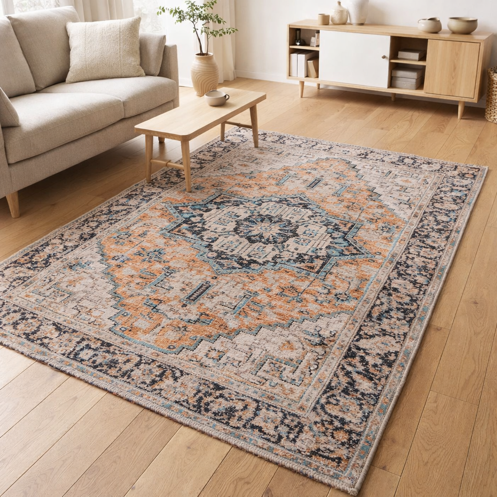 Tapis Eco - Seray Orange - Tapis orange en situation